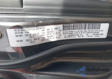 2004 Jeep Grand Cherokee Limited z USA, uszkodzony, nr VIN 1J8GW58N84C414294